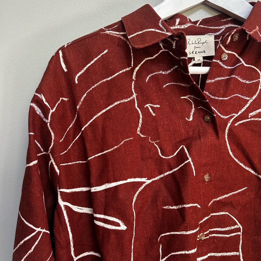 Sezane Maxy Shirt in Hestia New with Tags - Picture 6 of 7